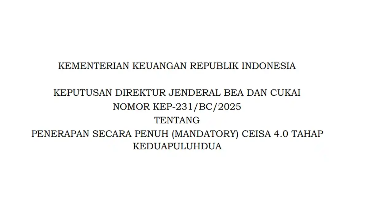 DJBC Terapkan CEISA 4.0 Secara Wajib Tahap ke-22
