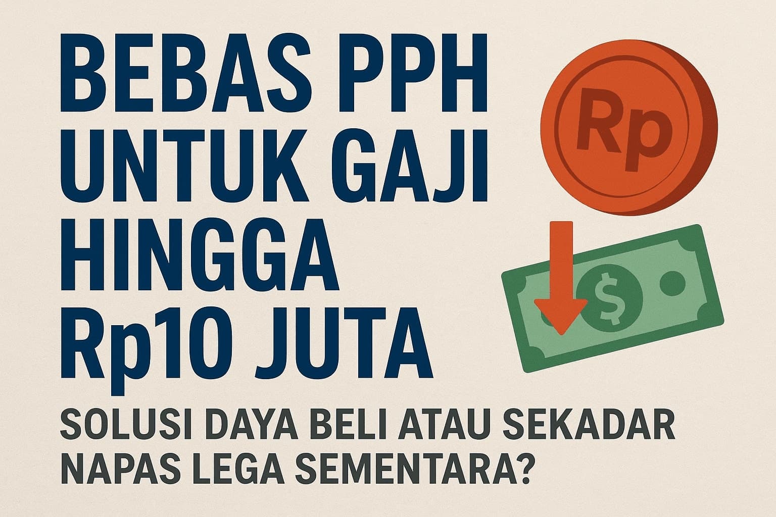 Ilustrasi gaji bebas pajak hingga 10 juta rupiah per bulan