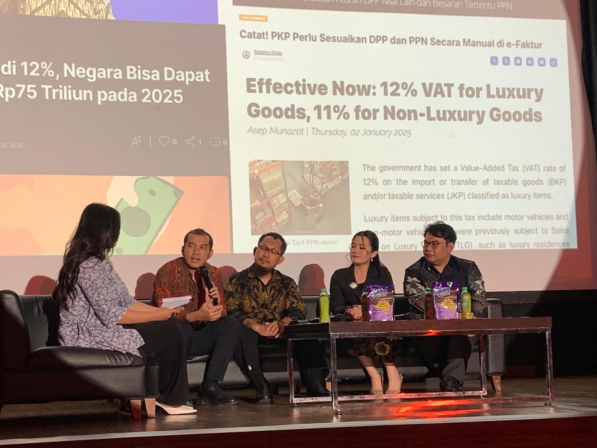 Bobby Savero speaking at tax policy talkshow