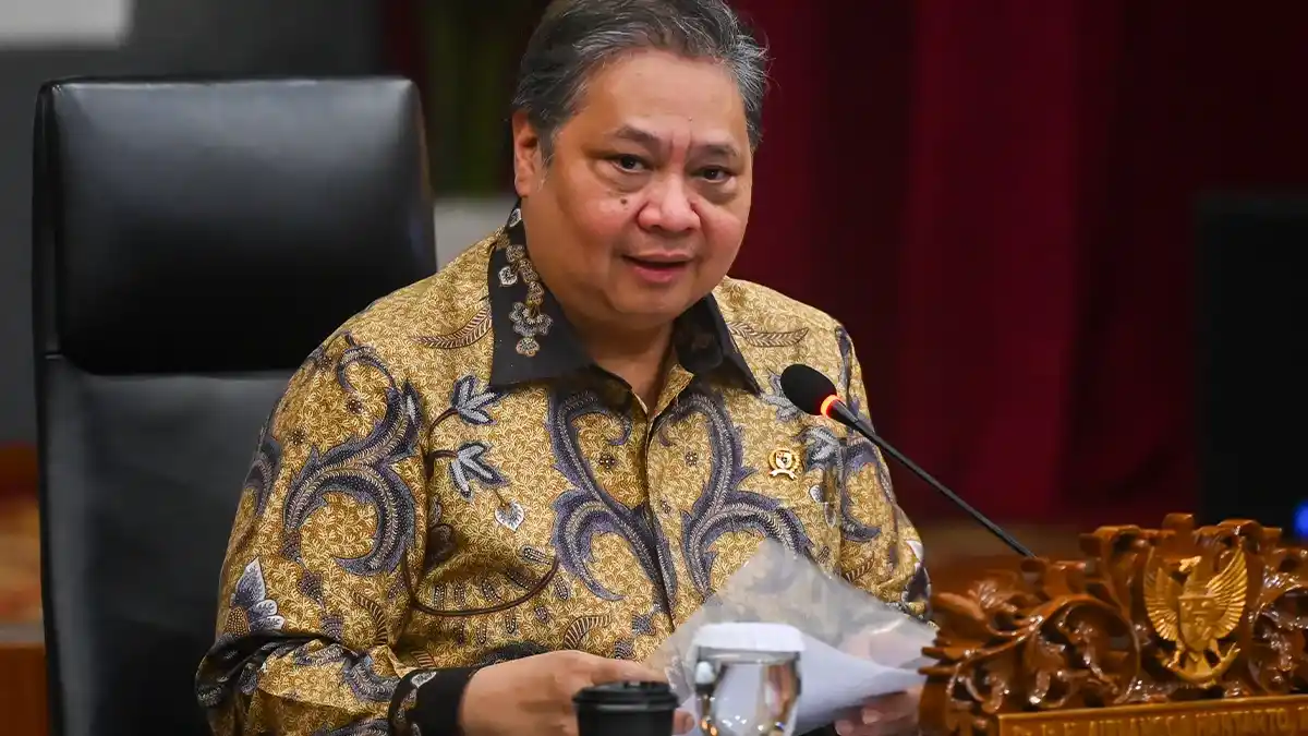 Airlangga Hartarto speaking at Indonesia‑China investment forum