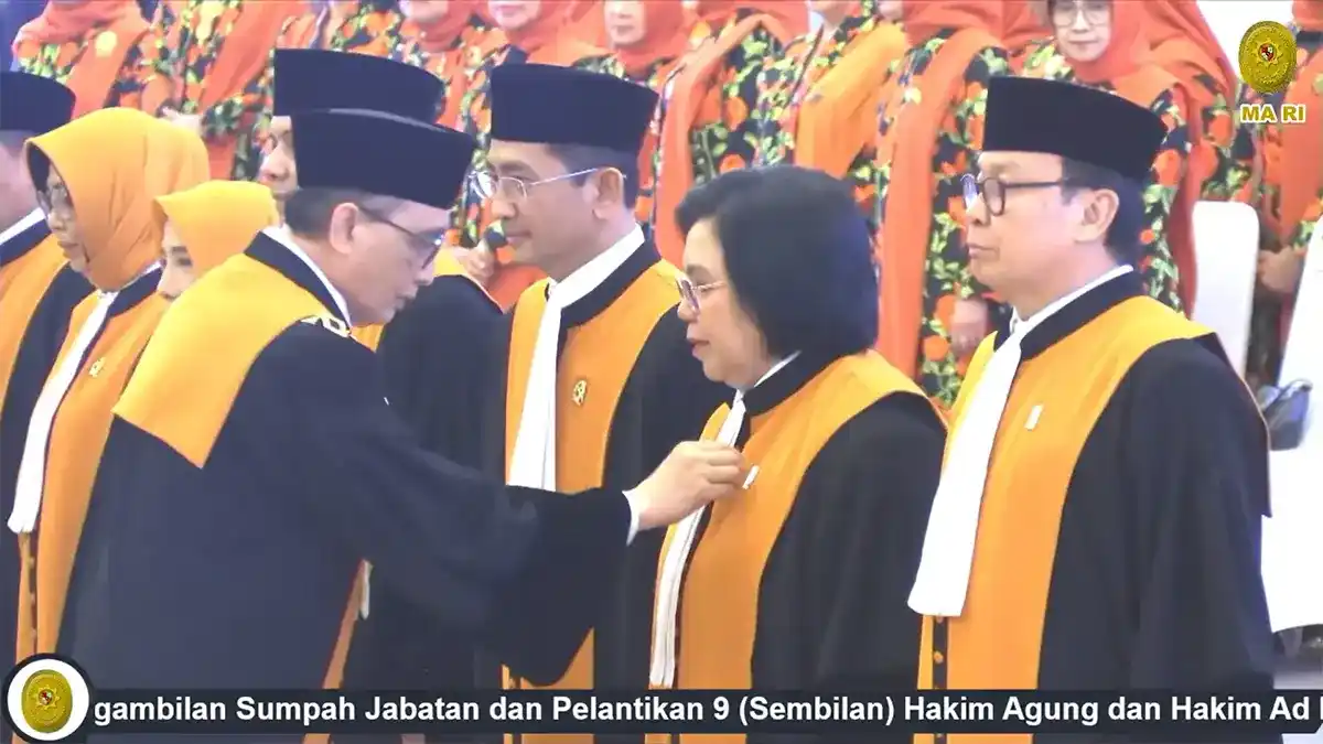Mahkamah Agung melantik hakim agung pada 23 Oktober 2025