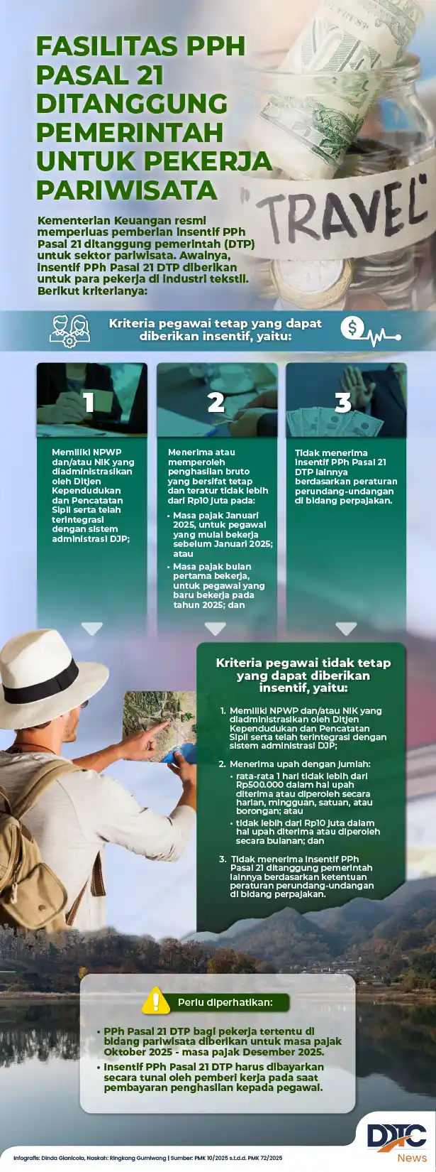 Illustration showing tourism workers benefiting from tax relief