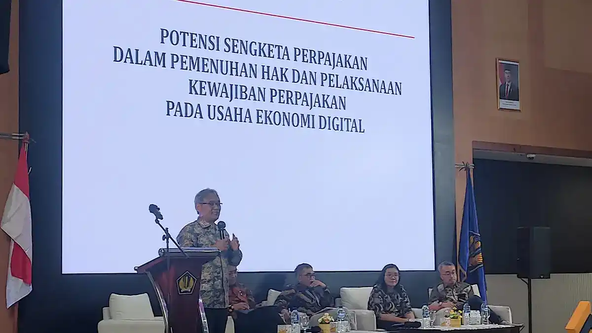 Hakim Pengadilan Pajak Junaidi Eko Widodo berbicara di Jakarta