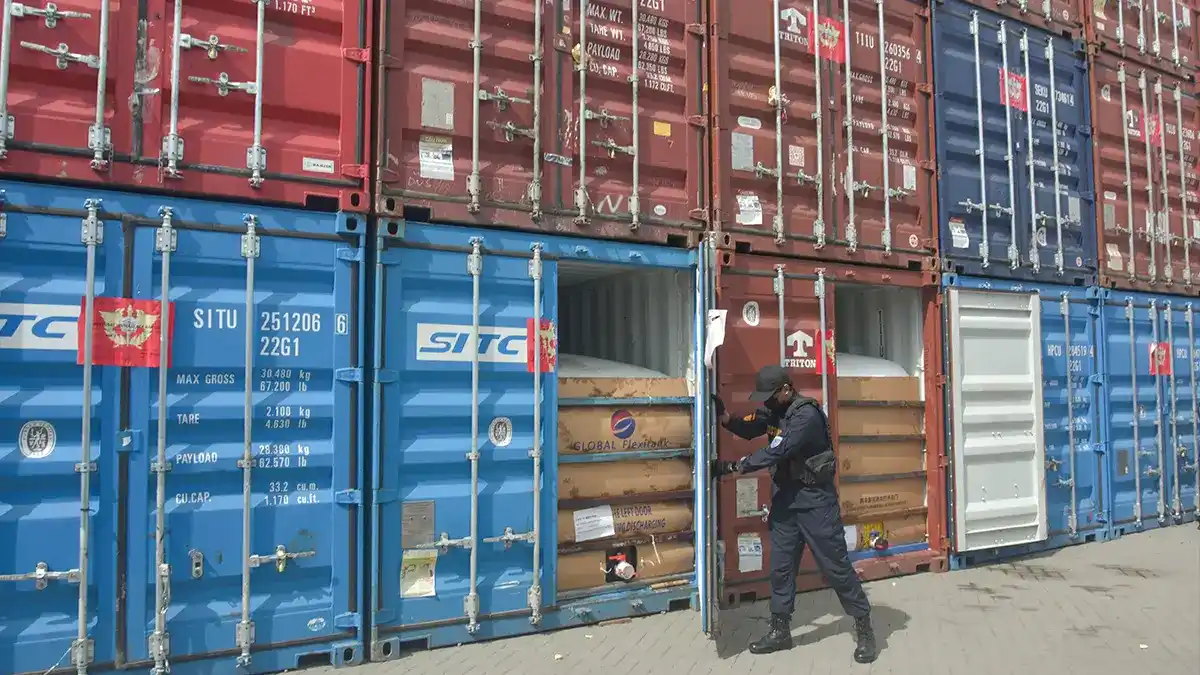 Containers seized from PT MMS at Tanjung Priok port