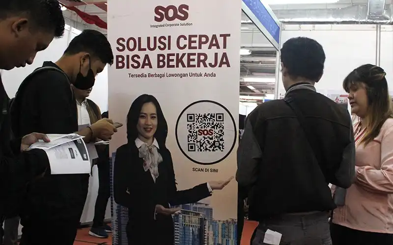 Grafik menunjukkan 7,46 juta penganggur di Indonesia pada Agustus 2025