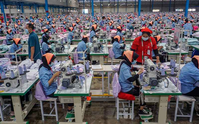 Chart showing Indonesia's manufacturing sector growth over five consecutive months